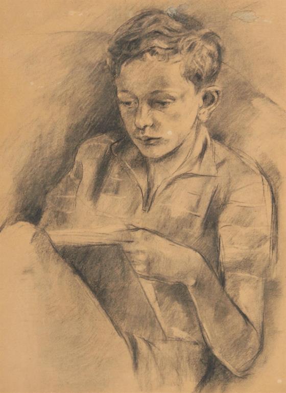 Portrét čtecího chlapce (syn paní Buchalové?)