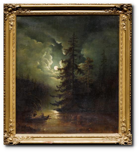 Úplněk nad jezerem