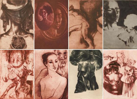 Konvolut 8 kusů grafik