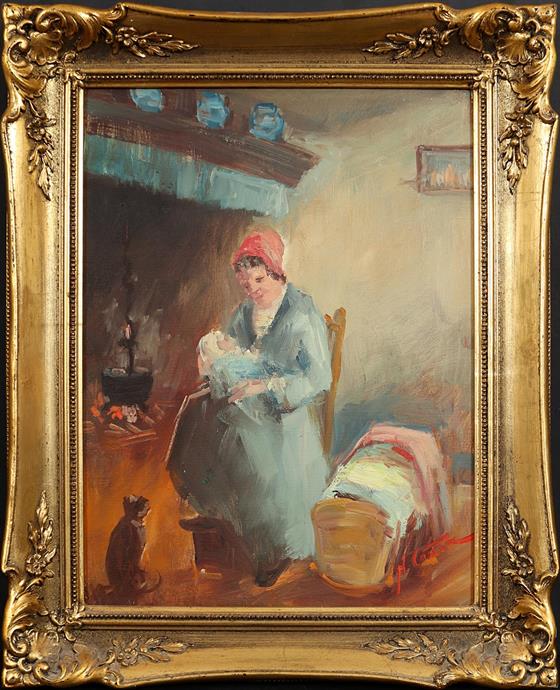 Žena tišící dítě