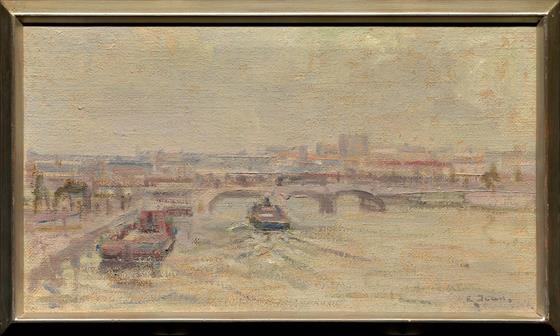 Pohled na město s mostem