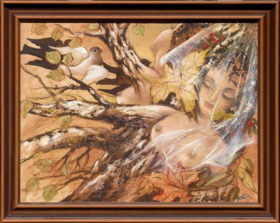 Inka Delevová - Spanilá dívka s ptáčkem