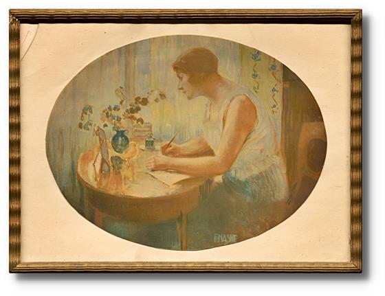 Dívka s perem píše