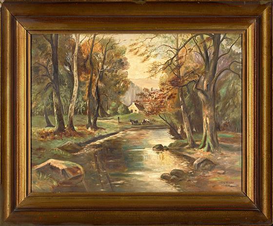 G. Kühler - Krávy u potoka