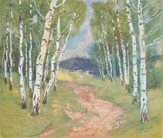 Cesta mezi břízkami