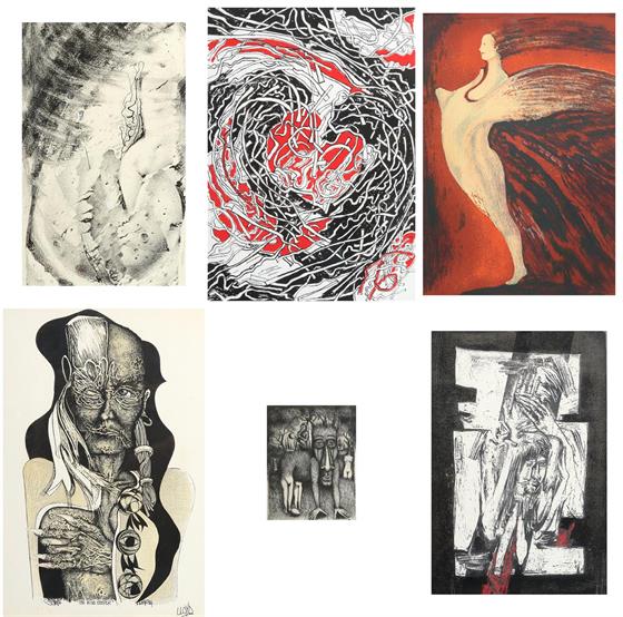 Konvolut 6 ks grafik