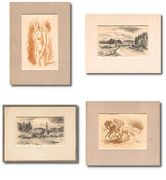 Konvolut 4 ks - grafiky