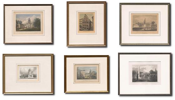 Městské motivy II., konvolut 6ks