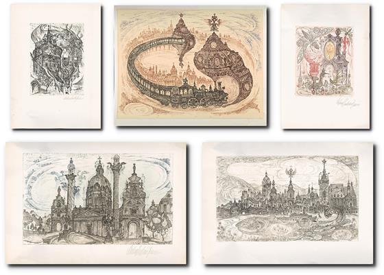 Různé motiv, konvolut 5ks