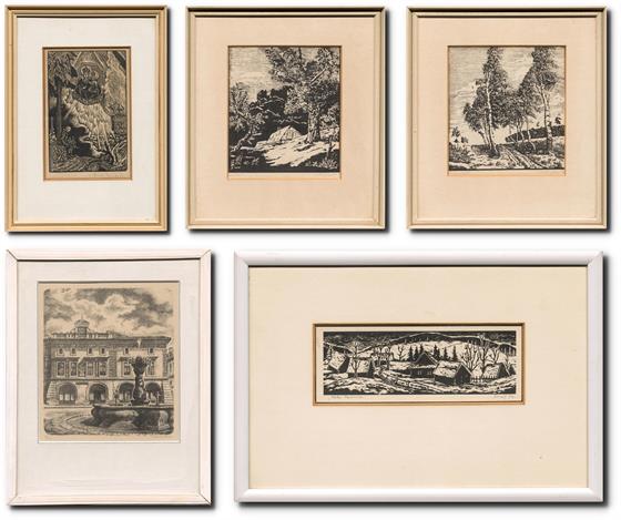 Konvolut grafik - 5 kusů