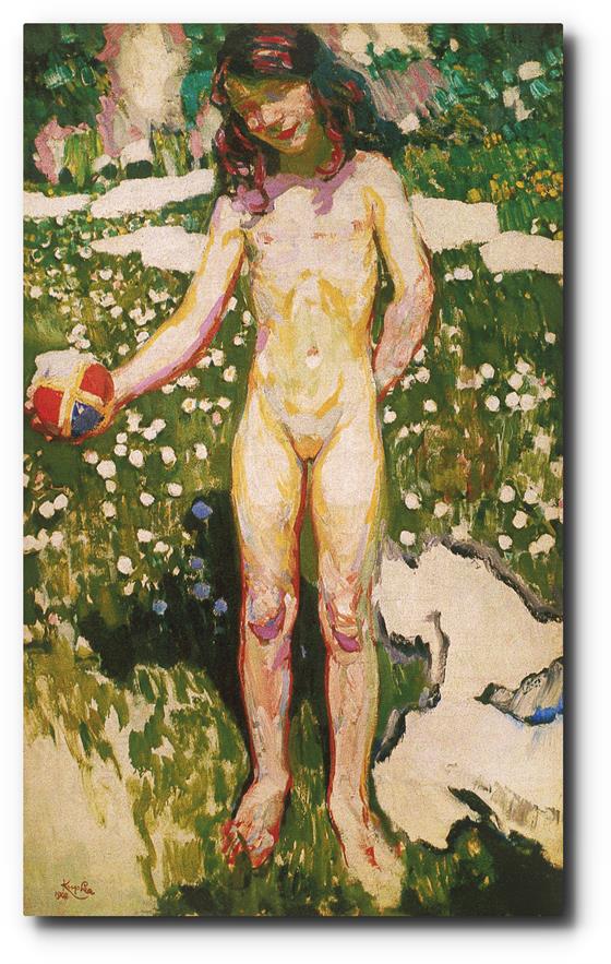 Děvčátko s míčem