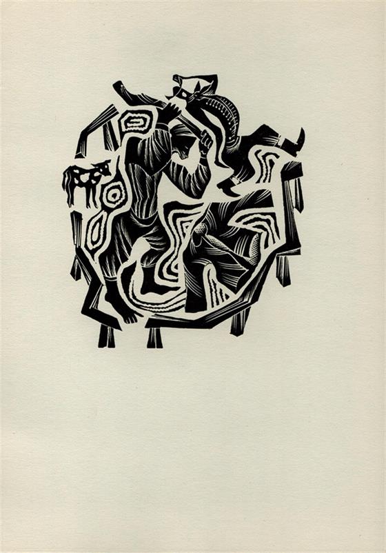 Soubor dřevorytových ilustrací 22 kusů