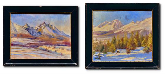 Párové obrazy  hor (2ks)