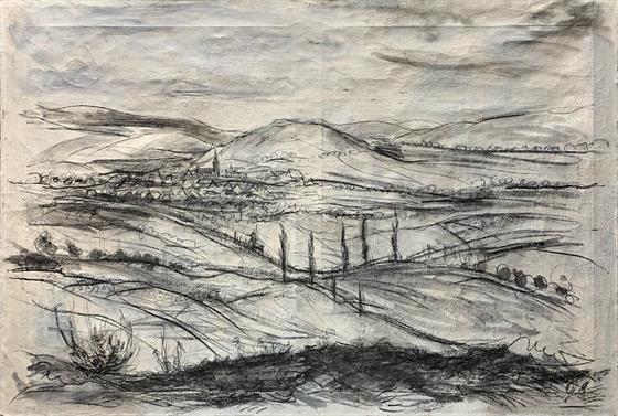 Kopcovitá krajina - XXL Formát