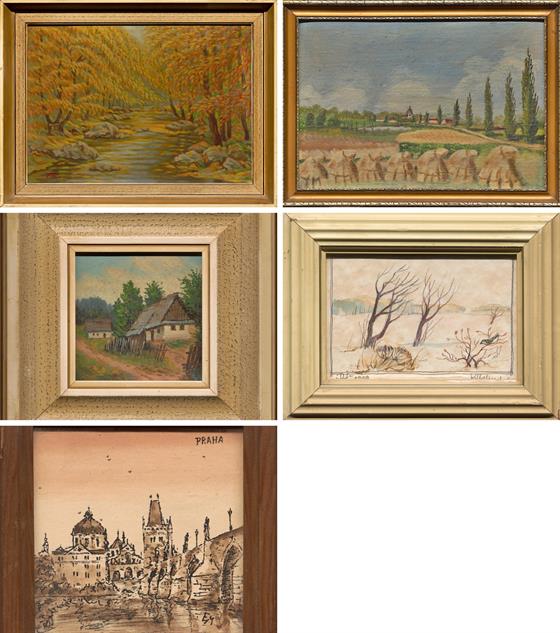 Konvolut malby, čeští malíři 20. století