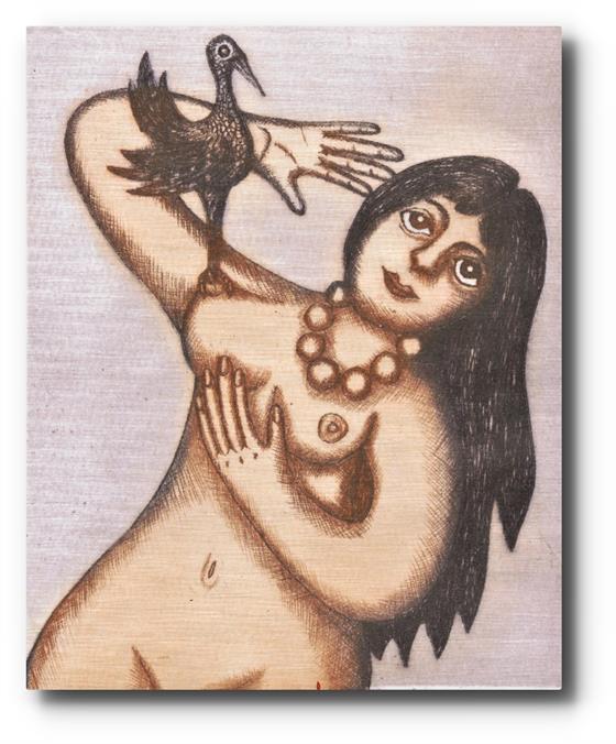 Dívka v zajetí ptáka