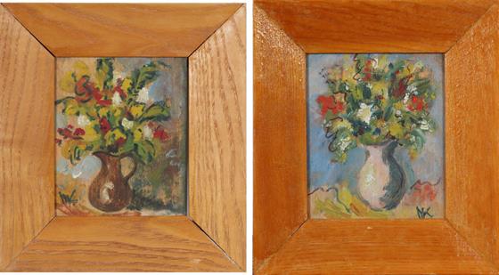 Květiny ve džbánu 2ks