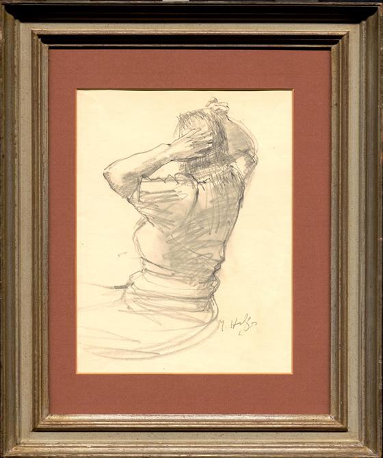 Česající se žena