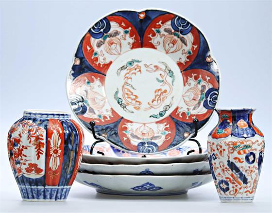 Dezertní talíře a vázičky z Japonského porcelánu